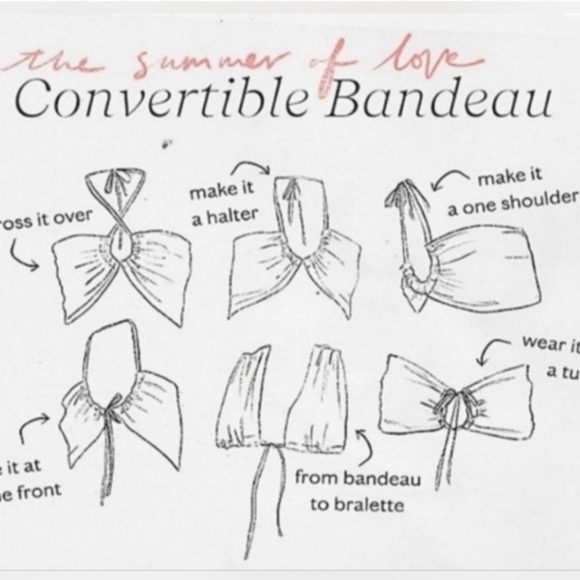 Free People Summer of Love Convertible Bandeau Top ~ Small NWOT - Picture 3 of 6